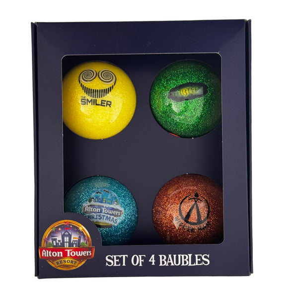 Alton Towers Resort Christmas Baubles Set