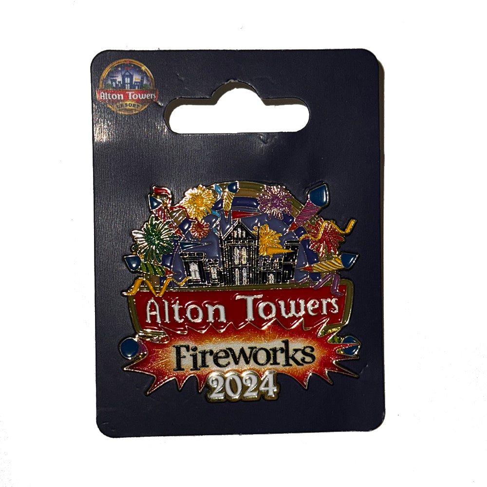 Alton Towers Resort 2024 Fireworks Logo Pin Badge