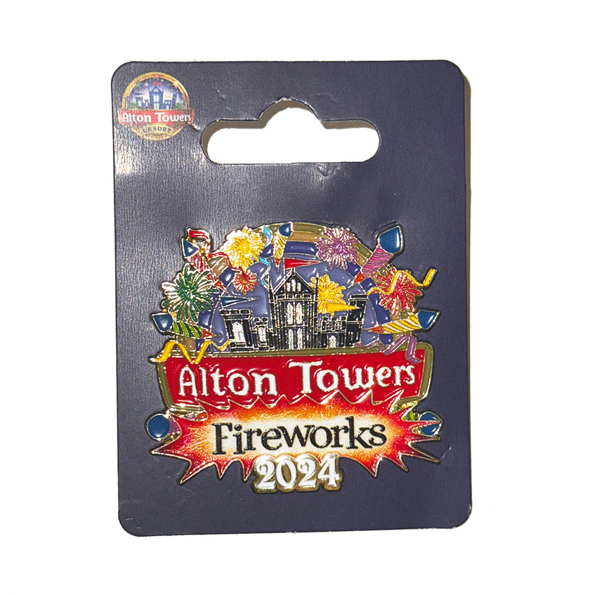 Alton Towers Resort 2024 Fireworks Logo Pin Badge