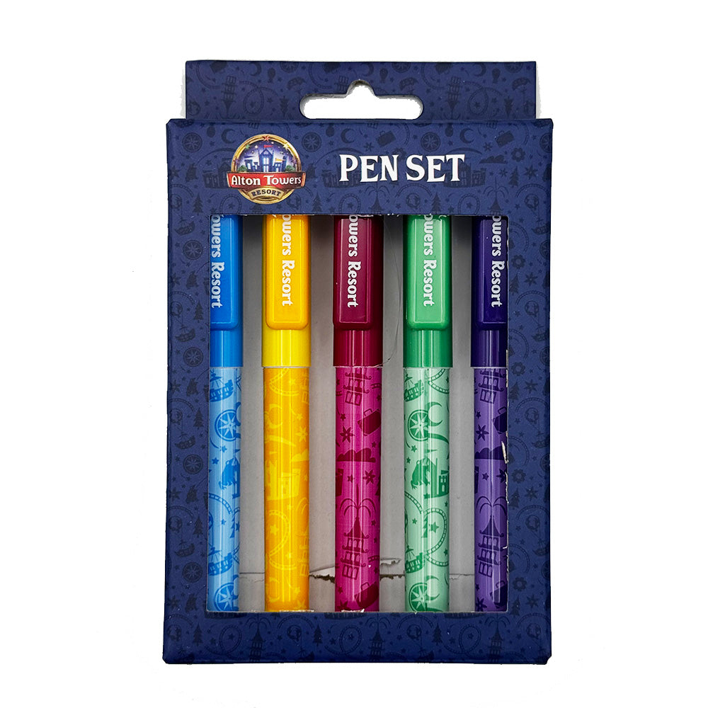 Alton Towers Resort Pattern Pen Set