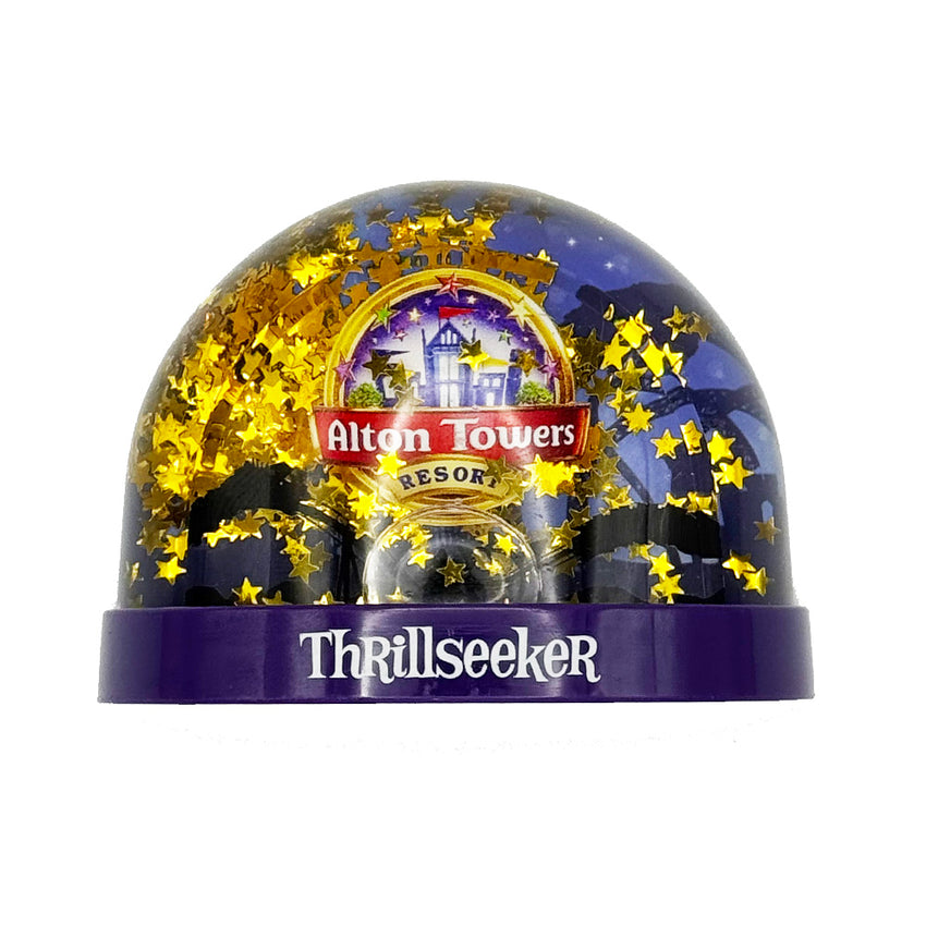Alton Towers Resort Snow Globe Magnet - Blue