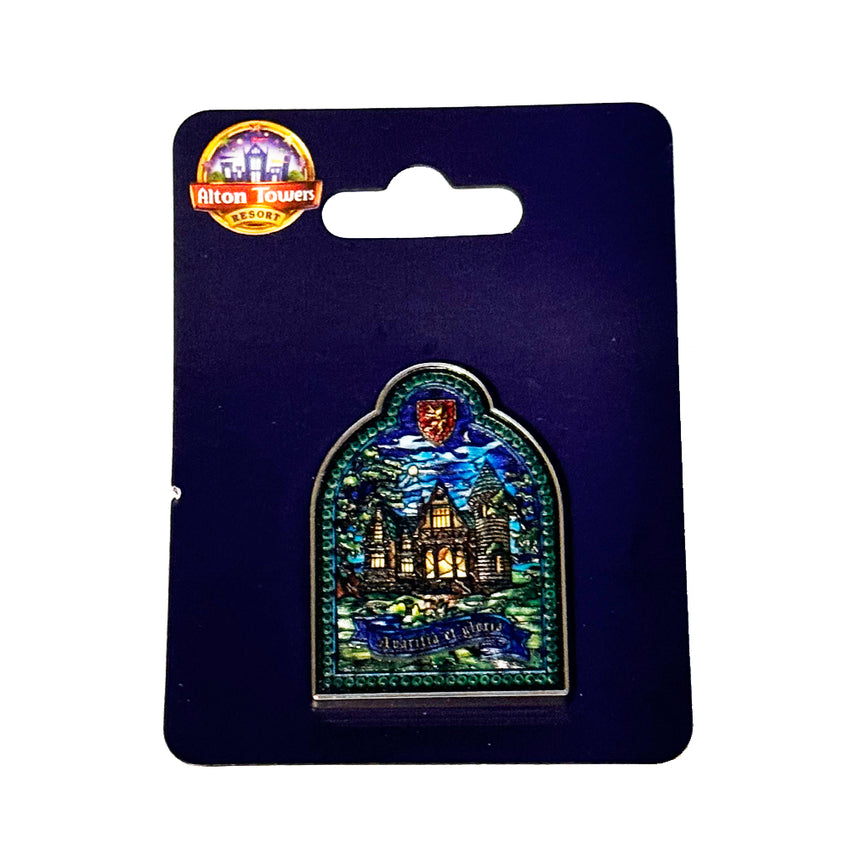 The Curse at Alton Manor Stain Glass Window Pin Badge