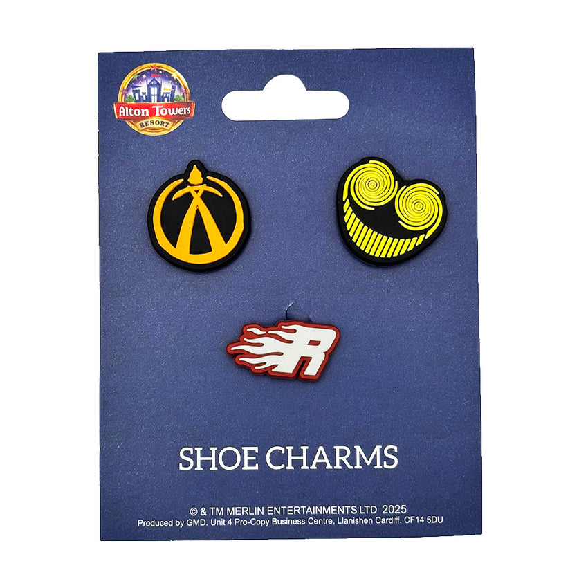 Alton Towers Resort Shoe Charms (Wicker Man, The Smiler, Rita)