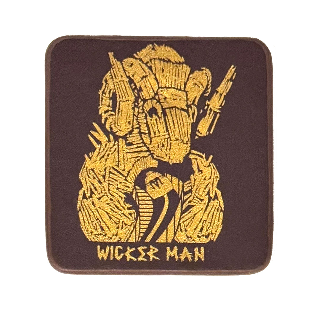 Wicker Man Leather Magnet