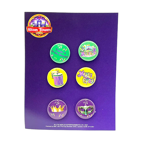 Mardi Gras Button Badges